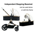 Aulon 3in1 Baby Stroller 360° Rotating Pram Unisex Travel System