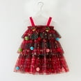 thumbnail image 2 of Gubotare Christmas Dress Toddler Toddler Tutu Dress Girls Fluffy Tiered Summer Dresses Cute Party Tulle Sundress for Kids 4T 5T (Red,4-5 Years), 2 of 9
