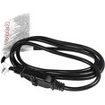 thumbnail image 3 of HQRP 2-Prong Polarized Extension Cord USA Outlet 16AWG, 13 Amps 125V, 6-Feet, UL Listed, Black, 3 of 7
