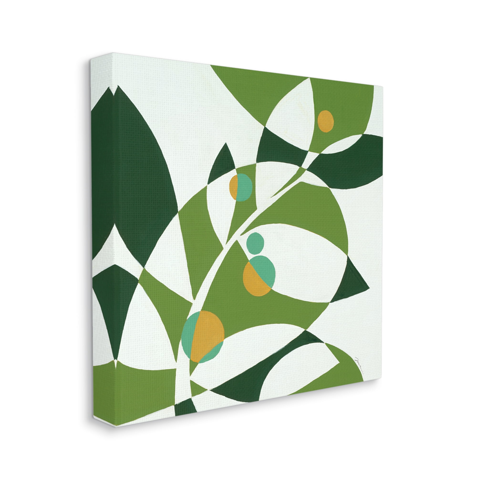 Stupell Industries Botanical Abstract Leaf Botanical & Floral Painting Gallery Wrapped Canvas Print Wall Art, 30 x 30