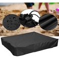 thumbnail image 2 of Cubierta de caja de arena, cubierta protectora cuadrada para arena y juguetes lejos del polvo y la lluvia, toldo de caja de arena con cordón, cubierta de piscina de arenero, 2 of 5