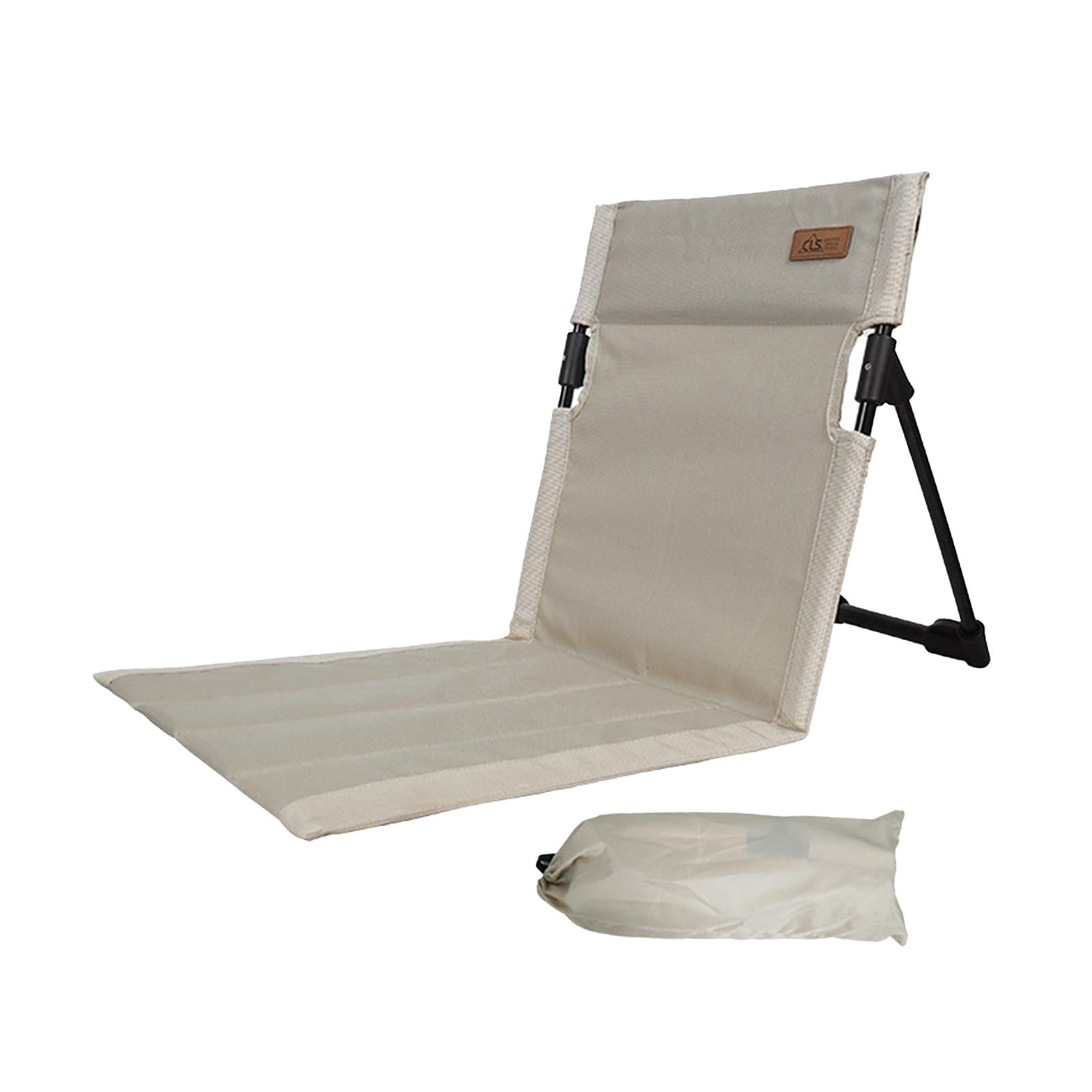 Siège Pliant Portable Avec Dossier - Tissu Oxford - 38x34x34 Cm - Parfait Camping, Sport