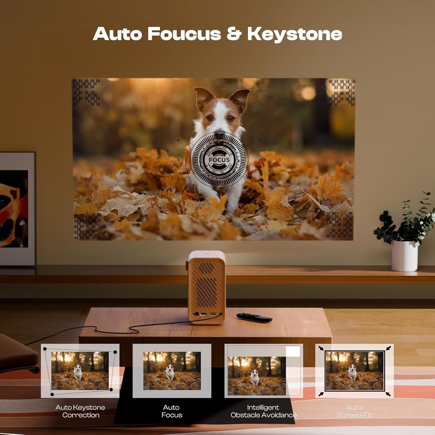 Mini Projector With 5G/2.4G WiFi and Bluetooth,4K Support Art Projector with Exclusive Drawing App for Artists,Portable Movie Projector Compatible with iOS/Android