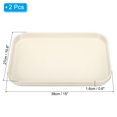 thumbnail image 2 of Unique Bargains Plastic Fast Food Serving Tray, 15' x 10.6' Reusable Cafeteria Serving Tray White 2Pack, 2 of 6