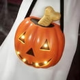 thumbnail image 2 of Halloween Light Up Ghost Dog Blow Mold, 9.45 inch Glowing Dog in Ghost Costume with LED Lights, Spooky Cute Yard Porch Decoration Indoor Outdoor Party, 2 of 8