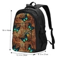 thumbnail image 5 of Fuzoiu Vintage Butterfly Green Print USB Backpack with Charging Port,Laptop Backpack,Business Travel Durable Laptops Backpack, for School, Work, Travel & Outdoor Activities, 5 of 7