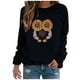 thumbnail image 2 of Puntoco mujeres o-cuello encantador búho impresión cómoda manga larga sudadera tops Puntoco Puntoco-1485, 2 of 4