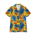 thumbnail image 5 of QUNYINEY Casual Women Button Down Shirts Collared Hawaiian Short Sleeve Tops Summer Beach Loose Women's Tops, 5 of 6