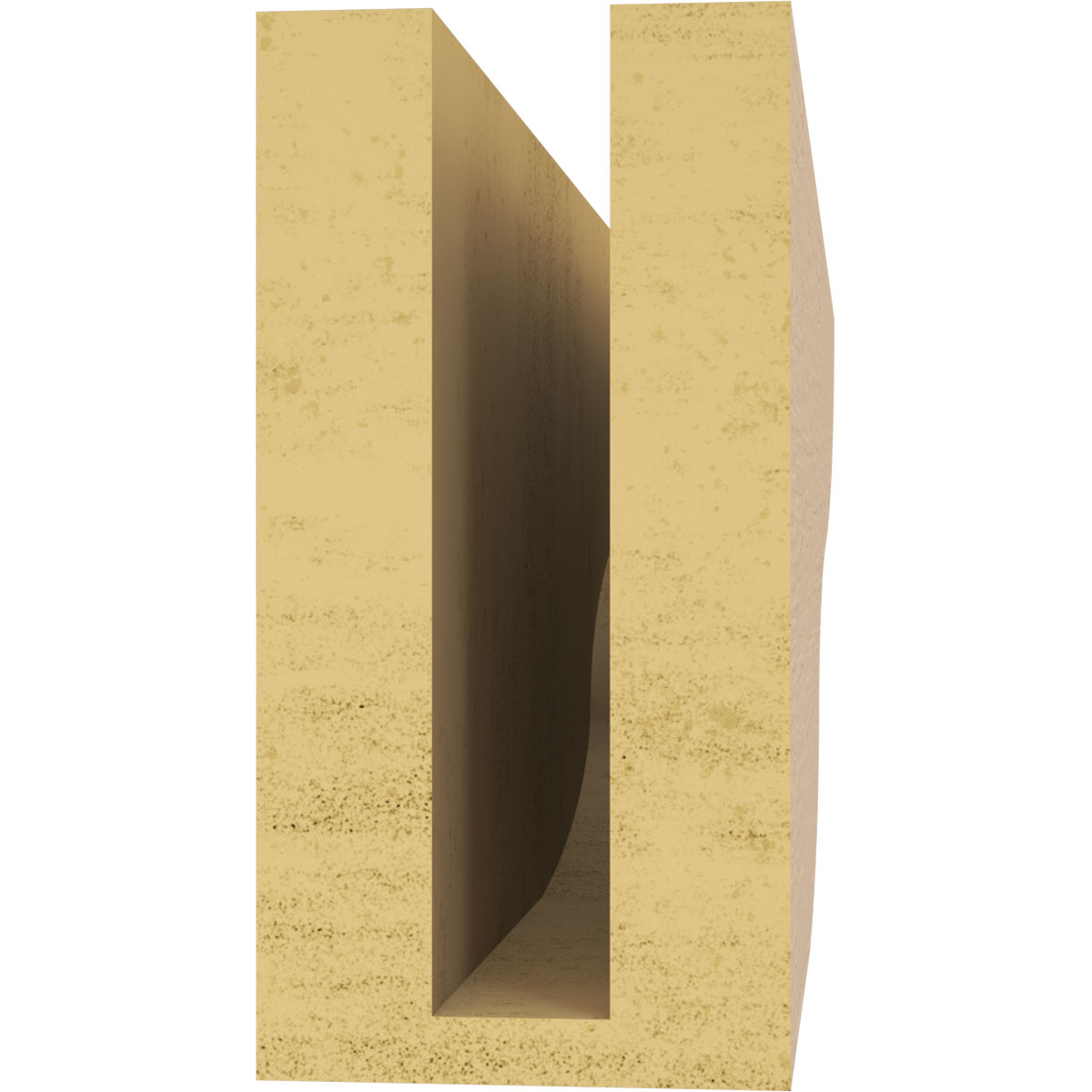 3"W x 18"D x 6"H Thin Greensboro Rough Cedar Woodgrain TimberThane Corbel, Primed Tan