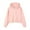 Pink, variant on Fiaer Cropped Hoodies for Women Oversized Trendy Long Sleeve Hooded Sweatshirts Baggy Fashion Plain Tops White XL