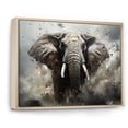 thumbnail image 2 of Designart "Harmonic Elephant Parade II" Animals Elephant Floater Framed Wall Decor, 2 of 5