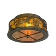 thumbnail image 5 of Meyda Tiffany 51239 Ducks In Flight 2 Light 16" Wide Semi-Flush Drum Ceiling Fixture -, 5 of 6