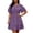 *Purple, variant on VBVC Women's Plus Polka Dot Ruffle Sleeve Mini Dress , Ladies' Crew Neck Elastic Waist A Line Dress , Summer Casual Flowy Ruffle Hem Dress For Women,Beige,L-5XL