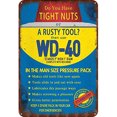 thumbnail image 1 of Placa de metal vintage de hierro WD-40 petróleo pintura rectangular decoración de pared 30x40 cm, 1 of 9