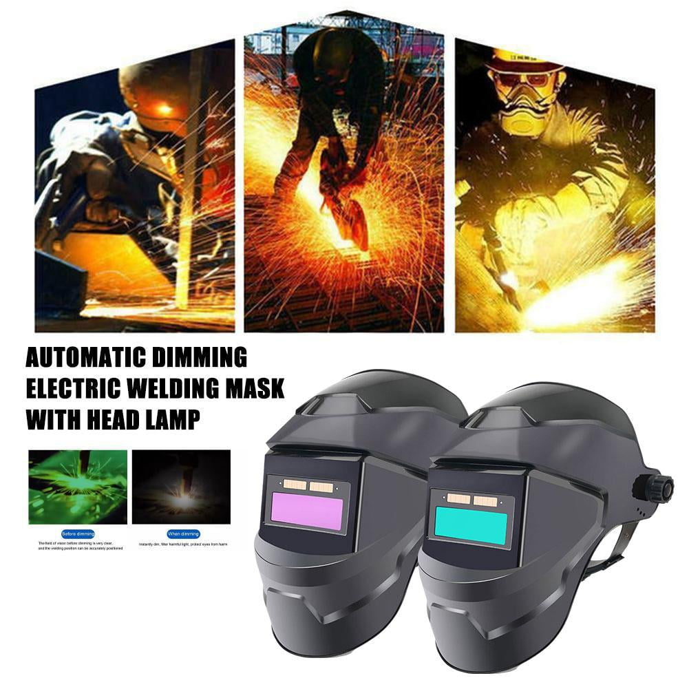 SSKFHGI Auto Darkening Solar Welding Helmet TIG MIG Welder View Machine Large