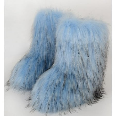 

2024 Latest Hot Women s Snow Boots Fluffy Furry Round Toe Suede Winter Faux Fur Boots Flat Shoes Keep Warm Cold Resistant Various Styles are Available
