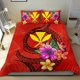 thumbnail image 1 of Juego de Cama Polinesio - Hawaii Juego de Funda Nórdica Floral con Sello Rojo, 1 of 6