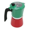 thumbnail image 1 of Moka Pot Cafetera de 6 Tazas Cafetera Italiana de Aluminio con Tapa de Vidrio Transparente Cafetera Portátil para Viajes de Campamento 300 Ml, 1 of 8