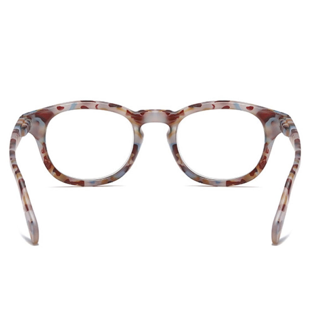 3 Pairs of Square Blue Light Blocking Reading Glasses, Trendy Classic Brown Spring Hinge Readers +3.50 for Women and Men
