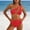 #307-Red, variant on Roncen Sexy Brazilian Thong High Cut Bikini Sets for Women One Shoulder Cutout Swimsuits 2 Pieces