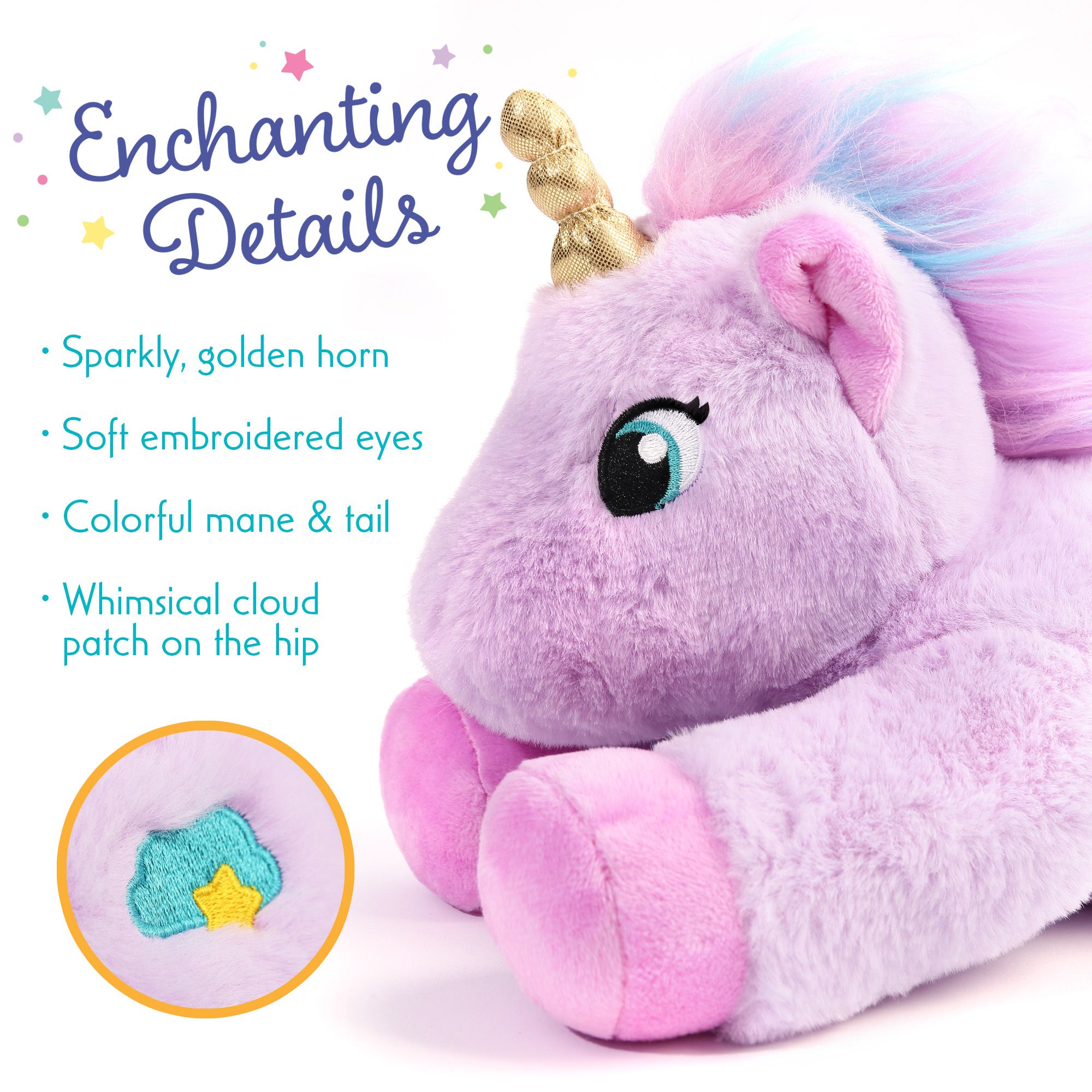 LotFancy 2 Pcs 12" Unicorn Stuffed Animal Plush Toys Gifts for Kids, Girls, Purple and White - image 4 of 9