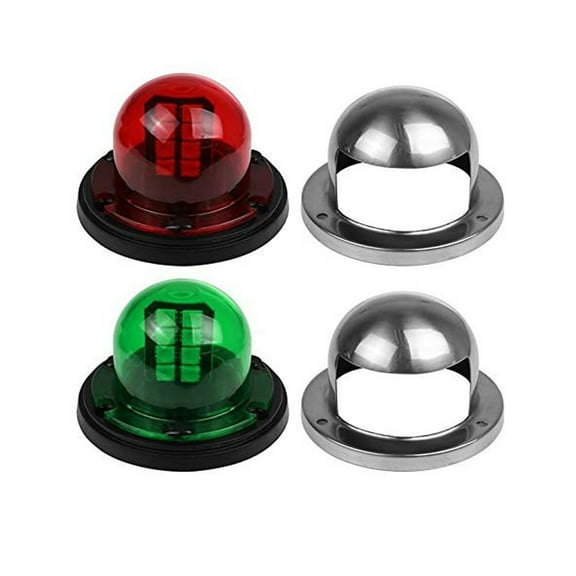 SEBLAFF One Pair Red Green Led 12V for Marine Boat Yacht Pontoon Stainless Steel LED Bow Navigation Lights