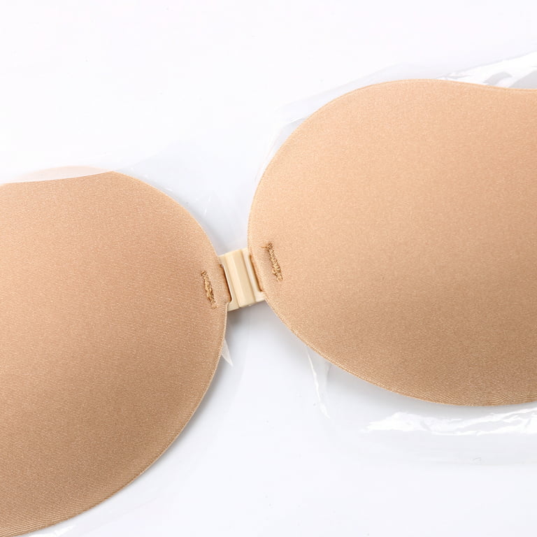 Bulingna Women Adhesive Breast Lift Push up Strapless Invisible Backless Bra  