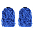 thumbnail image 1 of Paños de Secado y Guantes de Lavado de Microfibra para Coches y Motos (2 Piezas en Azul), 1 of 5