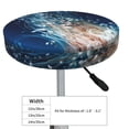 thumbnail image 4 of Fotbe White Jellyfish Dansing in the Ocean Stool Covers Round,Waterproof Round Bar Stool Covers Bar Chair Covers Washable Stool Cushion Slipcover for 12-14 Inch Chair-, 4 of 7