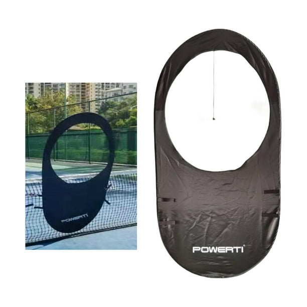 Objetivo de entrenamiento de tenis grande, anillos de entrenamiento de raqueta, accesorios de campo de conducción, equipo de práctica, ventana de obje Negro