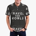 thumbnail image 5 of Wukai Travel The World1 Men’s Polo Shirts,Quick-Dry Athletic Shirt,Classic Fit Shirts-X-Large, 5 of 8
