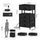 thumbnail image 2 of Mesita de Noche con estación de Carga USB y Enchufe - Buros para recamara - Mesa de Noche con 4 cajones - Mesa Auxiliar con luz led Ajustable., 2 of 7