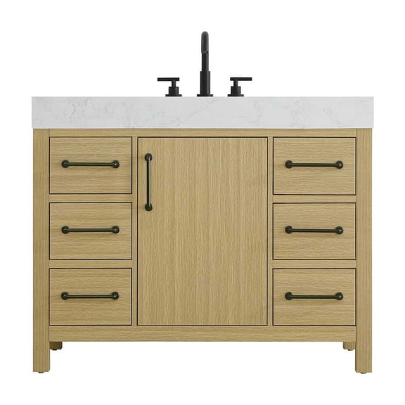Elegant Kitchen and Bath 42 inch Single Bathroom Vanity In Honey Brown
