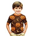 thumbnail image 4 of CONZONE Halloween Little Boys Tshirts Short Sleeve Pumpkin Graphic Tees for Boys Crew Neck Spooky Season Casual Tops, 4 of 4