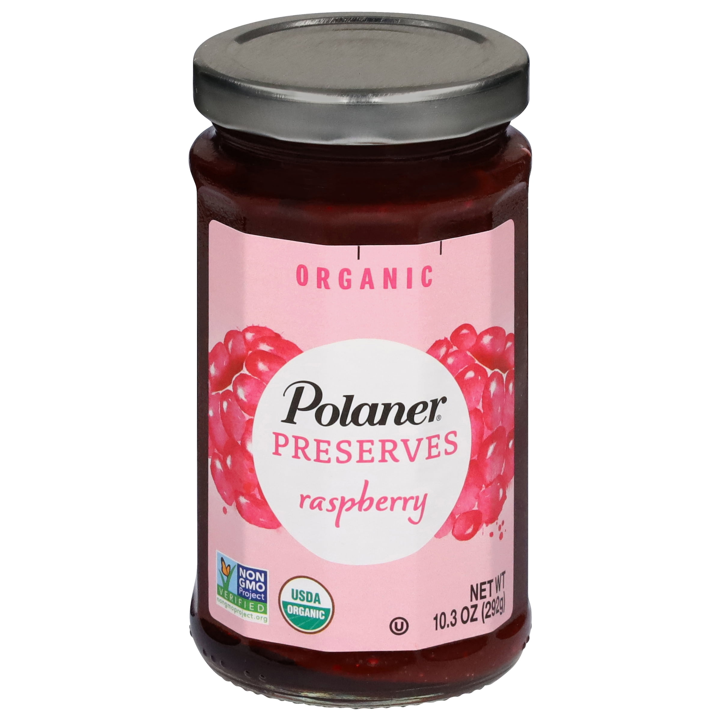 (3 pack) Polaner Organic Raspberry Preserves, Fruit Spread, Non-GMO, 10.3 oz Jar