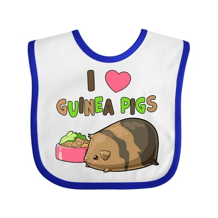 

Inktastic I Love Guinea Pigs Gift Baby Boy or Baby Girl Bib
