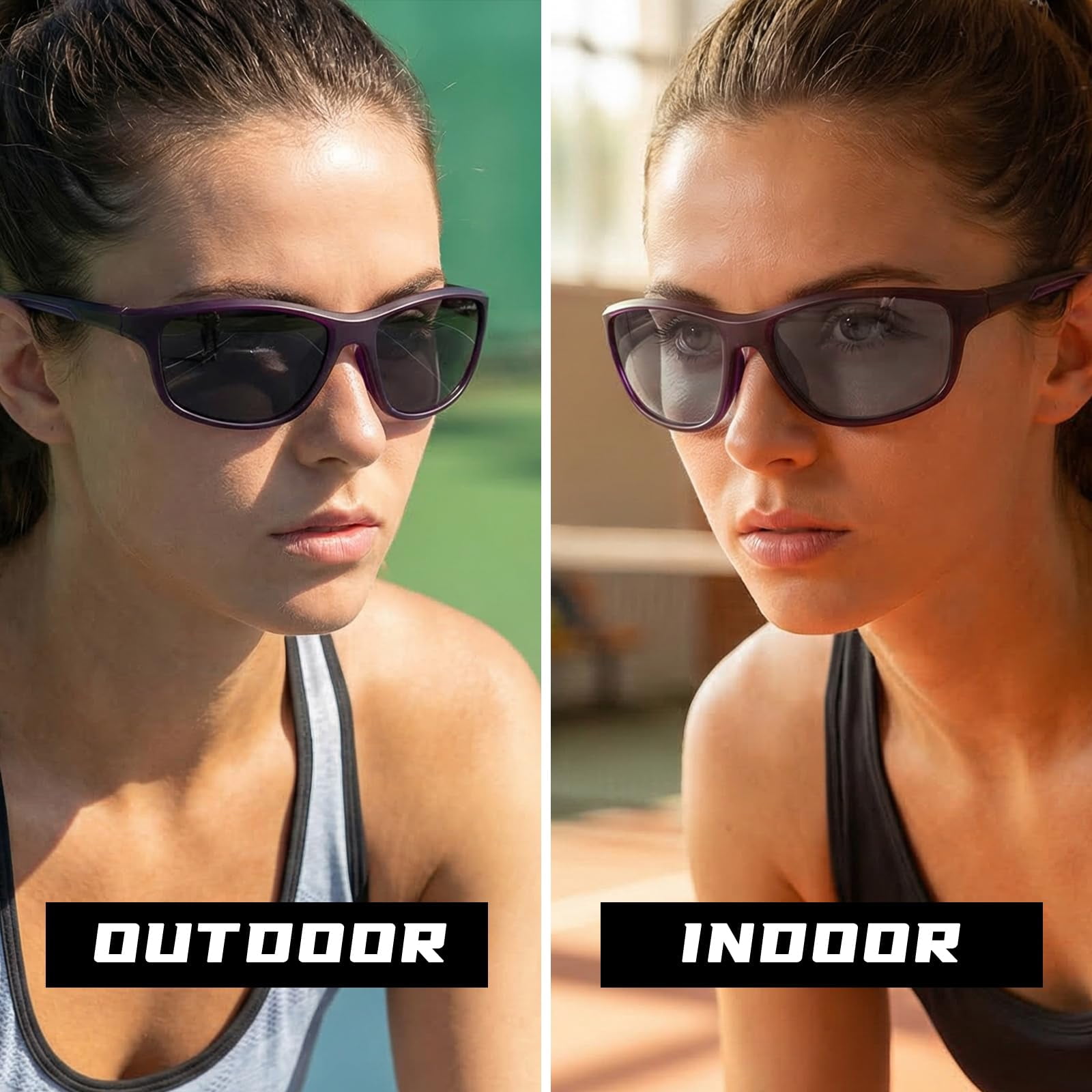 Myiaur Photochromic Sunglasses for Women Men, Polarized Sports Sun Glasses for Running Cycling Outdoor UV400 Protection