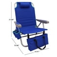 2Pack Mainstays Reclining Beach & Event Backpack Chair with Cooler Bag Blue