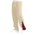 thumbnail image 3 of ZQUUVOU Mans Casual Pants Solid Color Drawstring Pockets Straight Sweatpants Khaki, 3 of 8