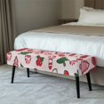 thumbnail image 2 of XYZCANDO Anti-Dust Bench Covers, Candy Cane Cheer Polyester Spandex Elastic Edge Dining Bench Covers for Living Room Home, 2 of 9