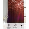 thumbnail image 6 of Red Ocean Waves Sheer Curtains 54 Inch Length 2 Panels Set for Living Room/Bedroom, Summer Beach Coastal Abstract Kitchen Curtains Grommet Semi-Sheer Curtains Drapes Voile Window Treatments 42"x54"x2, 6 of 7