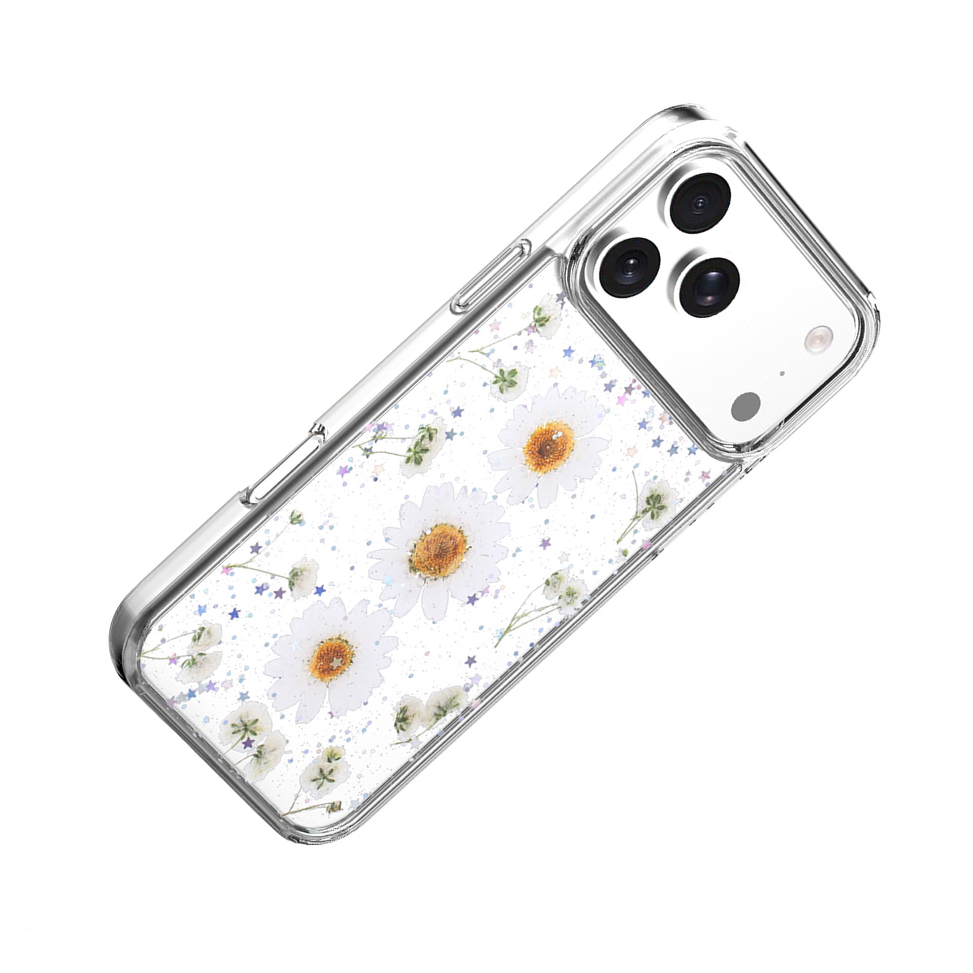 Infinite Bloom Aesthetic Case for iPhone 17 Pro - White Daisy