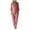 Pink, variant on Jumpsuits for Women Casual Cotton Linen Long Sleeve Button Down Coverall Jumpsuit Romper Overalls