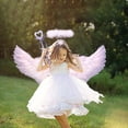 thumbnail image 6 of Halloween Decorations Feather Angel Costumes Nativity Wings And Elastic Angel Headbands For Adults Christmas Mardi Gras Party 31.5"X15.7" Utility, 6 of 6