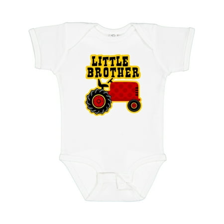 

Inktastic Red Tractor Little Brother Gift Baby Boy Bodysuit