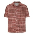 thumbnail image 5 of Fnnxeal Mens Casual Button Down Shirts, Collared Summer Shirt for Men Solid Breathable Shirts Men's Shirt with Short Sleeves Red M, 5 of 5