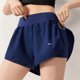 thumbnail image 1 of Pantalones cortos deportivos para mujer, de malla suelta, antiexposición, con doble bolsillo, de secado rápido, para correr, fitness aeróbico, pantalones cortos de cintura alta para exteriores, 1 of 6