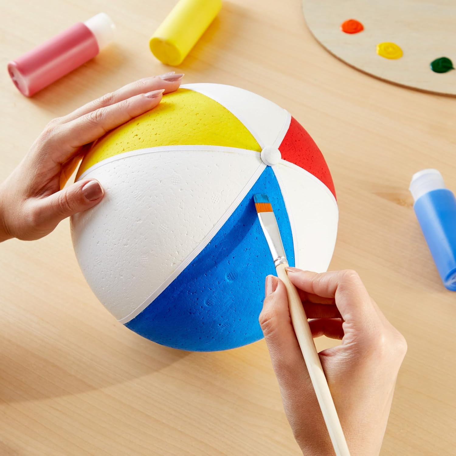 Sphere Craft Foam Balls - 7.5-Inch White Polystyrene Spheres - 2 Pack for DIY Projects, Floral Centerpieces & Home Decor