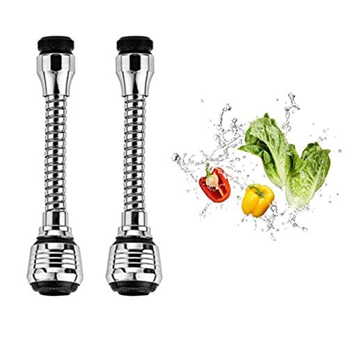 Faucet Sprayer Water Sprayer Attachment 360°Rotating Lengthen Sprayer Hose Faucet Extension Attachment for Kitchen Sink Bathtub 2Pcs