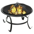 thumbnail image 3 of SONGMY 32" Square Yard Outdoor Fire Pit, Black Portable Steel Garden Fire Pit, 3 of 10